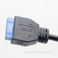 Usb3.0 female 20pin motherboard baffle cable